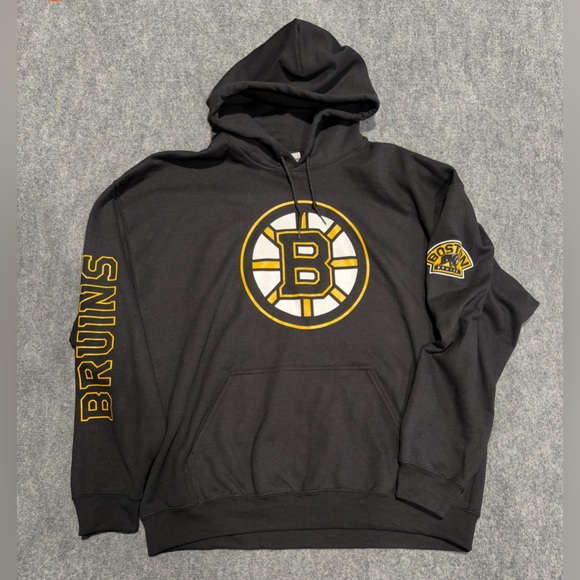 NHL Boston Bruins Black Gildan Hoodie Sweatshirt Men's XL - Picture 2 of 6